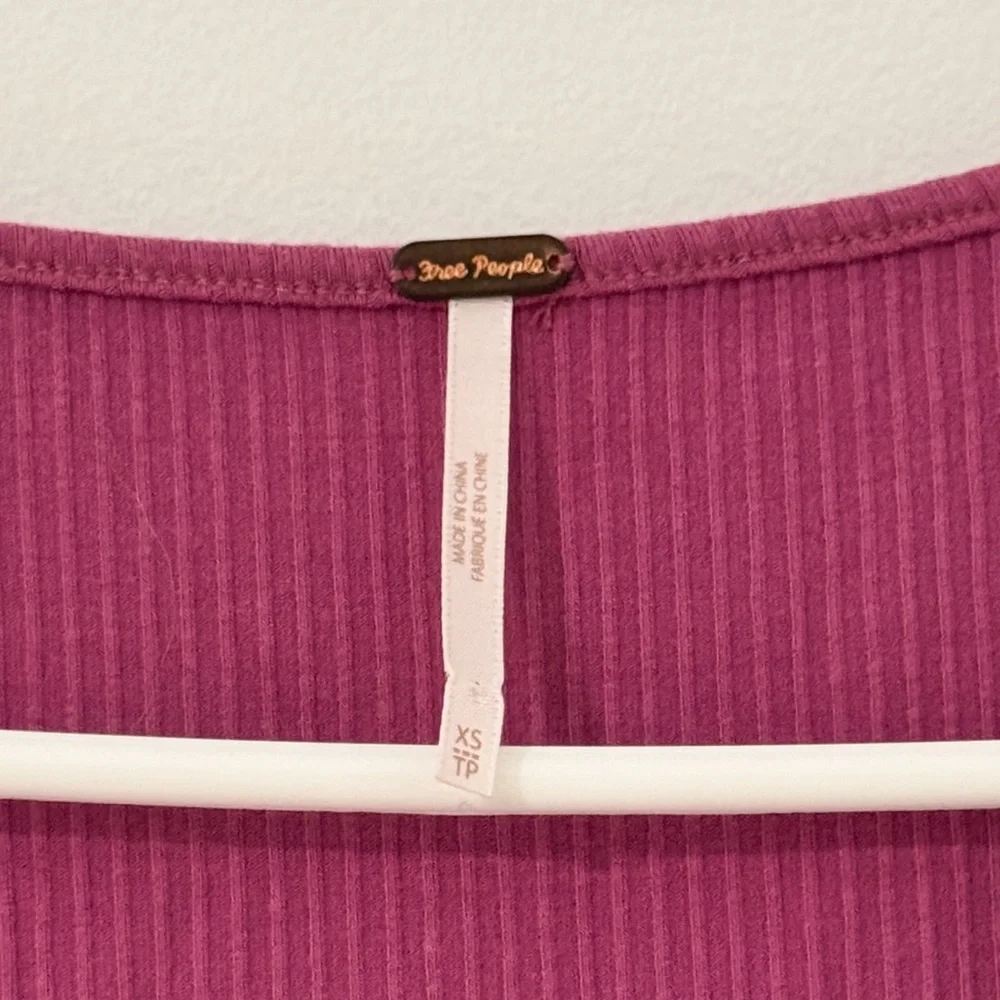 Free People Prairie Boho Puff Sleeves Top size XS - Picture 3 of 4